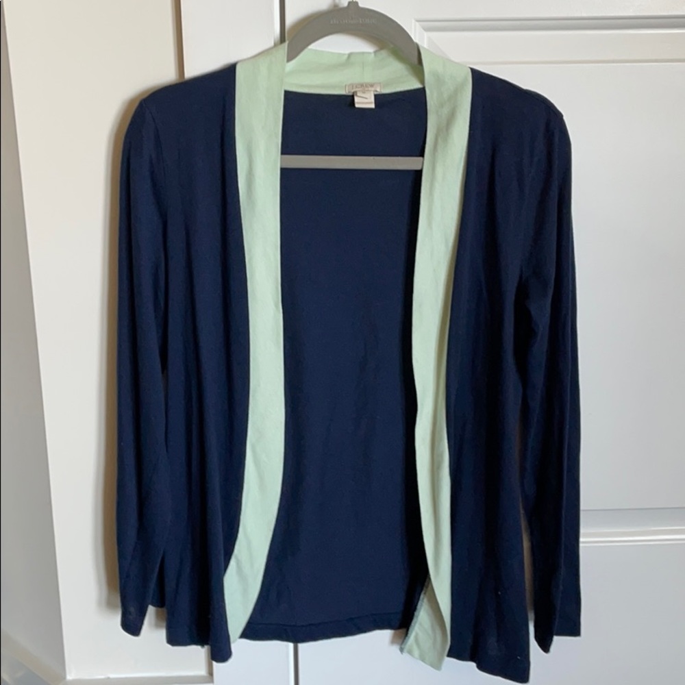 J crew navy cardigan